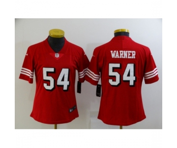 Women's San Francisco 49ers #54 Fred Warner Limited Red Rush Vapor Untouchable Football Jerseys