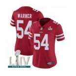 Women's San Francisco 49ers #54 Fred Warner Red Team Color Vapor Untouchable Limited Player Super Bowl LIV Bound Football Jersey