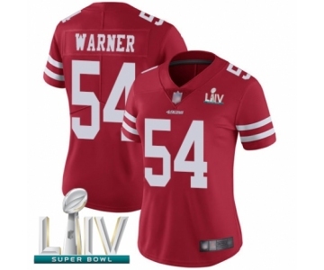 Women's San Francisco 49ers #54 Fred Warner Red Team Color Vapor Untouchable Limited Player Super Bowl LIV Bound Football Jersey