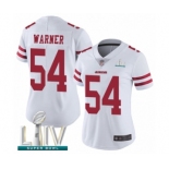 Women's San Francisco 49ers #54 Fred Warner White Vapor Untouchable Limited Player Super Bowl LIV Bound Football Jersey