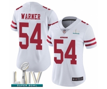 Women's San Francisco 49ers #54 Fred Warner White Vapor Untouchable Limited Player Super Bowl LIV Bound Football Jersey