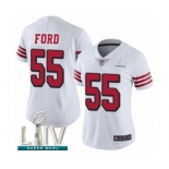 Women's San Francisco 49ers #55 Dee Ford Limited White Rush Vapor Untouchable Super Bowl LIV Bound Football Jersey