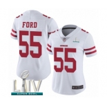 Women's San Francisco 49ers #55 Dee Ford White Vapor Untouchable Limited Player Super Bowl LIV Bound Football Jersey