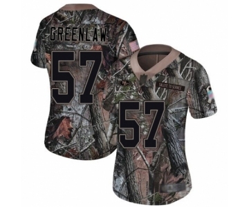 Women's San Francisco 49ers #57 Dre Greenlaw Limited Camo Rush Realtree Football Jersey