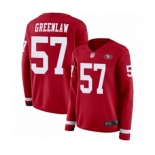 Women's San Francisco 49ers #57 Dre Greenlaw Limited Red Therma Long Sleeve Football Jersey