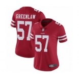 Women's San Francisco 49ers #57 Dre Greenlaw Red Team Color Vapor Untouchable Limited Player Football Jersey