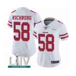 Women's San Francisco 49ers #58 Weston Richburg White Vapor Untouchable Limited Player Super Bowl LIV Bound Football Jersey