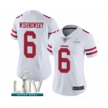 Women's San Francisco 49ers #6 Mitch Wishnowsky White Vapor Untouchable Limited Player Super Bowl LIV Bound Football Jersey