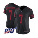 Women's San Francisco 49ers #7 Colin Kaepernick Black Vapor Untouchable Limited Player 100th Season Football Jersey