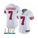 Women's San Francisco 49ers #7 Colin Kaepernick Limited White Rush Vapor Untouchable Super Bowl LIV Bound Football Jersey