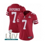 Women's San Francisco 49ers #7 Colin Kaepernick Red Team Color Vapor Untouchable Limited Player Super Bowl LIV Bound Football Jersey