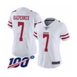 Women's San Francisco 49ers #7 Colin Kaepernick White Vapor Untouchable Limited Player 100th Season Football Jersey