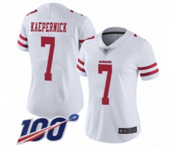 Women's San Francisco 49ers #7 Colin Kaepernick White Vapor Untouchable Limited Player 100th Season Football Jersey