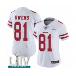 Women's San Francisco 49ers #81 Terrell Owens White Vapor Untouchable Limited Player Super Bowl LIV Bound Football Jersey