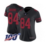 Women's San Francisco 49ers #84 Kendrick Bourne Black Vapor Untouchable Limited Player 100th Season Football Jersey