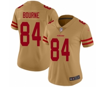 Women's San Francisco 49ers #84 Kendrick Bourne Limited Gold Inverted Legend Football Jersey