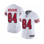 Women's San Francisco 49ers #84 Kendrick Bourne Limited White Rush Vapor Untouchable Football Jersey