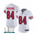 Women's San Francisco 49ers #84 Kendrick Bourne Limited White Rush Vapor Untouchable Super Bowl LIV Bound Football Jersey