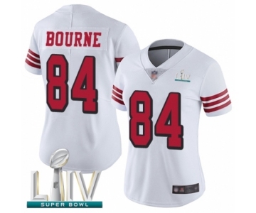 Women's San Francisco 49ers #84 Kendrick Bourne Limited White Rush Vapor Untouchable Super Bowl LIV Bound Football Jersey