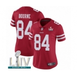 Women's San Francisco 49ers #84 Kendrick Bourne Red Team Color Vapor Untouchable Limited Player Super Bowl LIV Bound Football Jersey