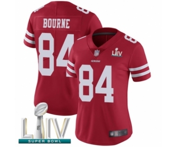 Women's San Francisco 49ers #84 Kendrick Bourne Red Team Color Vapor Untouchable Limited Player Super Bowl LIV Bound Football Jersey