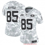 Women's San Francisco 49ers #85 George Kittle 2024 F.U.S.E Arctic Camo Salute To Service Limited Stitched Jersey