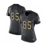 Women's San Francisco 49ers #85 George Kittle Limited Black 2016 Salute to Service Football Jersey