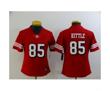 Women's San Francisco 49ers #85 George Kittle Limited Red Rush Vapor Untouchable Football Jerseys