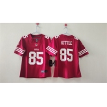 Women's San Francisco 49ers #85 George Kittle Red Vapor Football Stitched Jersey