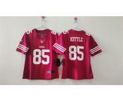 Women's San Francisco 49ers #85 George Kittle Red Vapor Football Stitched Jersey