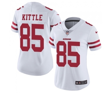 Women's San Francisco 49ers #85 George Kittle White Vapor Untouchable Limited Player Football Jersey