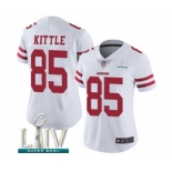 Women's San Francisco 49ers #85 George Kittle White Vapor Untouchable Limited Player Super Bowl LIV Bound Football Jersey