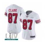 Women's San Francisco 49ers #87 Dwight Clark Limited White Rush Vapor Untouchable Super Bowl LIV Bound Football Jersey