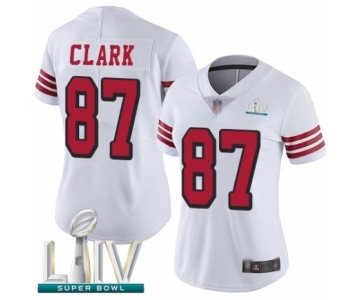 Women's San Francisco 49ers #87 Dwight Clark Limited White Rush Vapor Untouchable Super Bowl LIV Bound Football Jersey