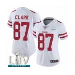 Women's San Francisco 49ers #87 Dwight Clark White Vapor Untouchable Limited Player Super Bowl LIV Bound Football Jersey