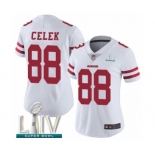 Women's San Francisco 49ers #88 Garrett Celek White Vapor Untouchable Limited Player Super Bowl LIV Bound Football Jersey