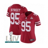 Women's San Francisco 49ers #95 Kentavius Street Red Team Color Vapor Untouchable Limited Player Super Bowl LIV Bound Football Jersey