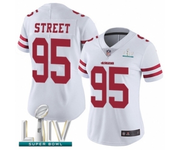 Women's San Francisco 49ers #95 Kentavius Street White Vapor Untouchable Limited Player Super Bowl LIV Bound Football Jersey