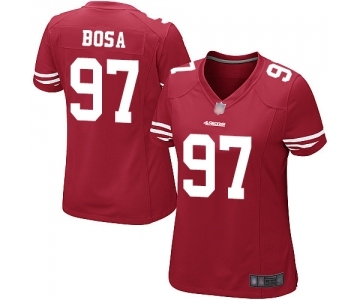 Women's San Francisco 49ers #97 Nick Bosa Game Red Team Color Football Jersey