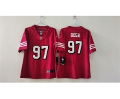 Women's San Francisco 49ers #97 Nick Bosa Red Alternate Vapor Football Stitched Jersey