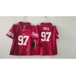 Women's San Francisco 49ers #97 Nick Bosa Red Vapor Football Stitched Jersey