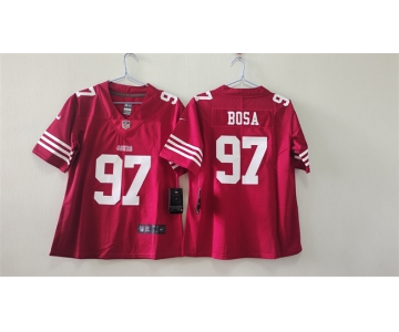 Women's San Francisco 49ers #97 Nick Bosa Red Vapor Football Stitched Jersey