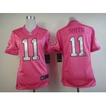 nike women nfl jerseys san francisco 49ers #11 smith pink[nike love's]