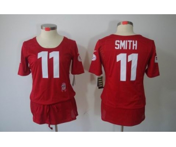 nike women nfl jerseys san francisco 49ers #11 smith red[breast cancer awareness]