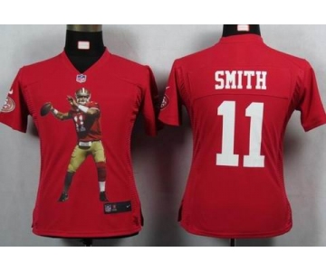 nike women nfl jerseys san francisco 49ers #11 smith red[portrait fashion]