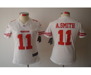 nike women nfl jerseys san francisco 49ers #11 smith white[nike limited]