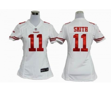 nike women nfl jerseys san francisco 49ers #11 smith white[nike]