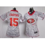 nike women nfl jerseys san francisco 49ers #15 crabtree [fem fan zebra]