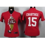 nike women nfl jerseys san francisco 49ers #15 crabtree red[portrait fashion]