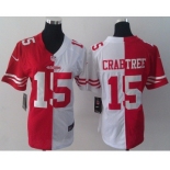 nike women nfl jerseys san francisco 49ers #15 crabtree white-red[nike split]